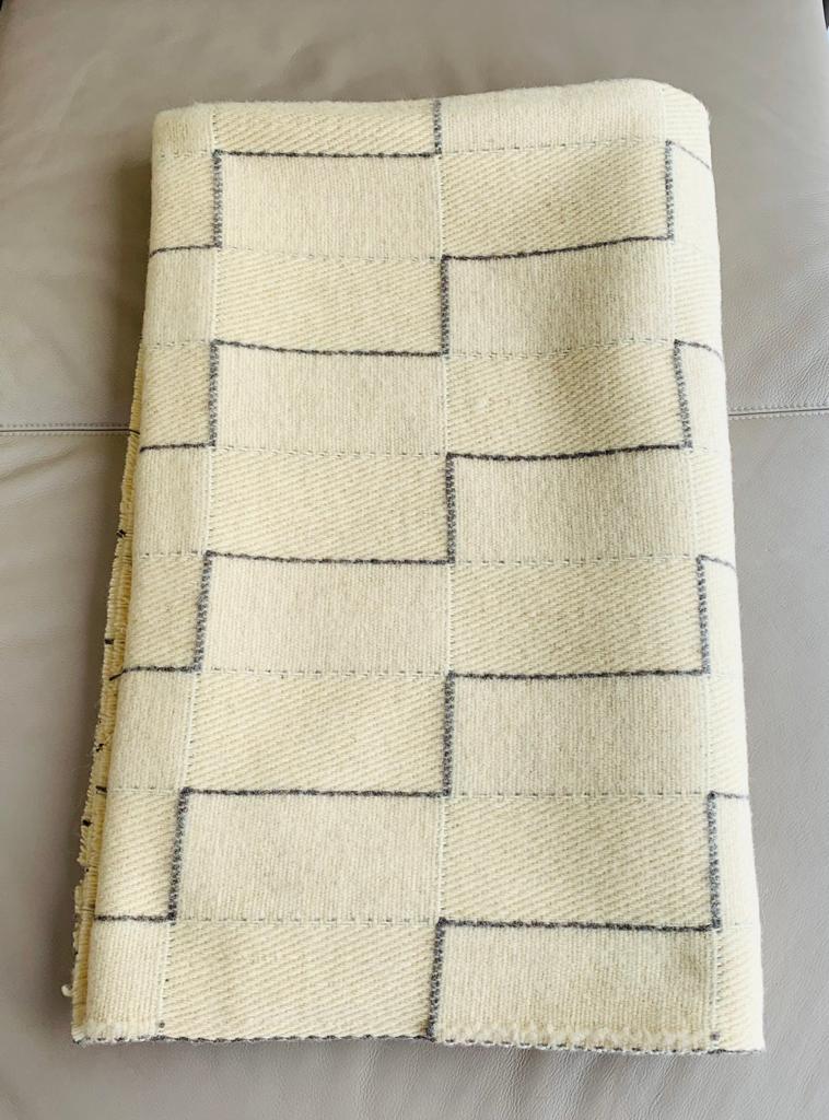 Schurwolldecke-Naturbeige-Warm