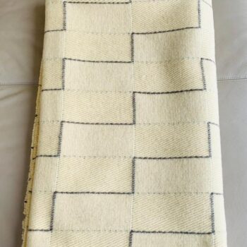 Tagesdecke, 100% Schafschurwolle, Beige, 180cmx150cm