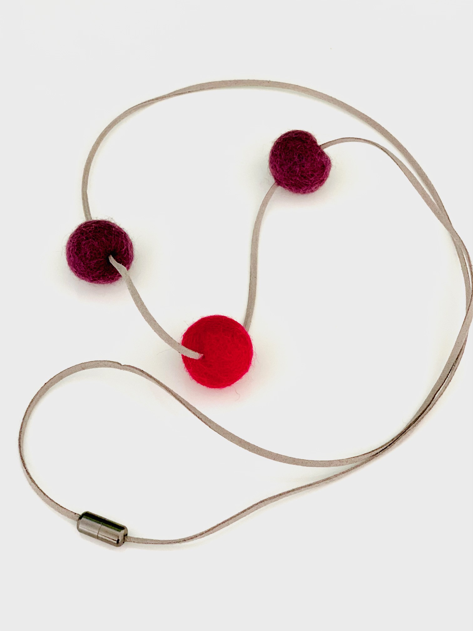 Halskette lang - pink-aubergine - Halsschmuck - 120 cm