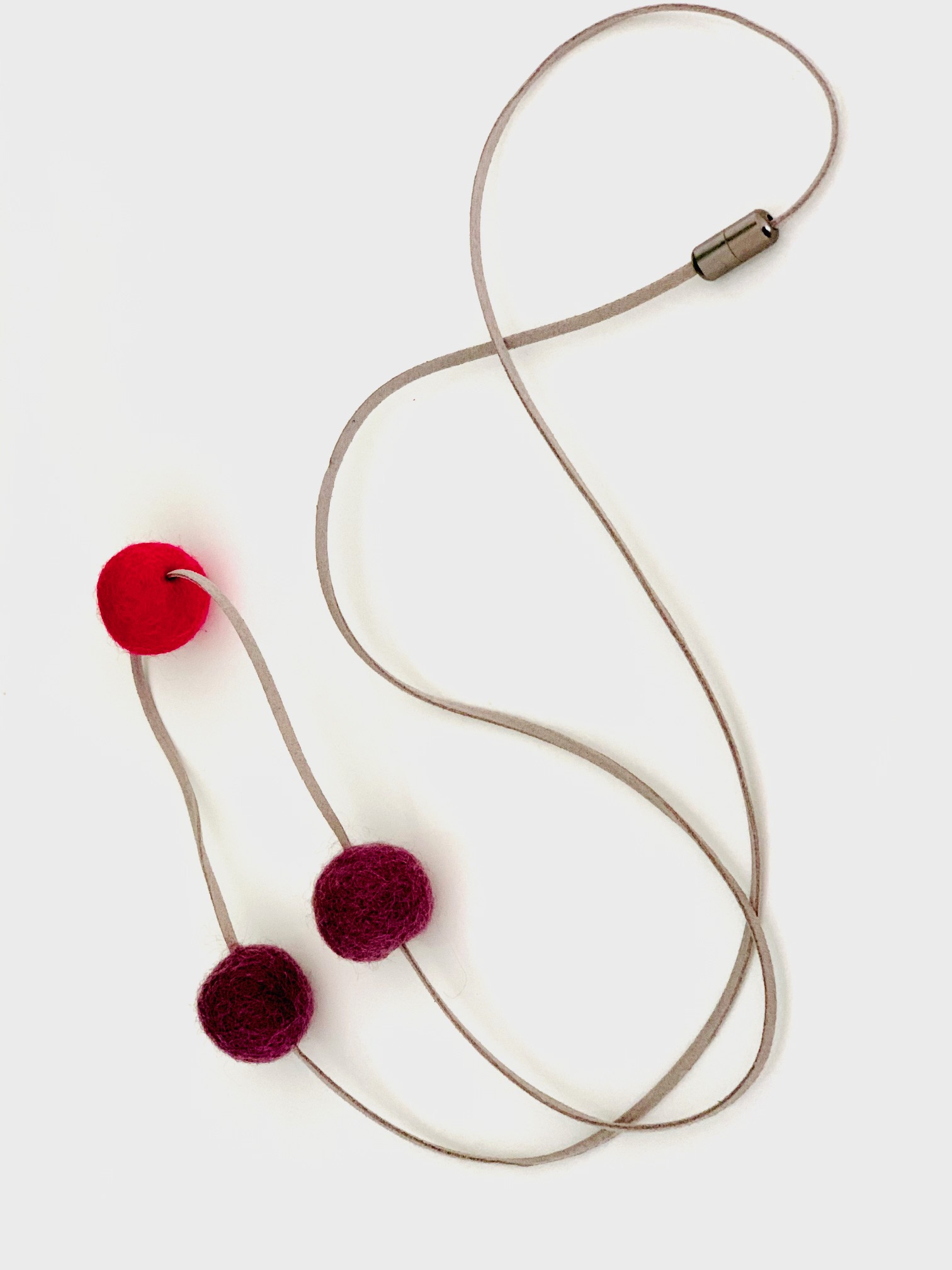 Halskette lang - pink-aubergine - Halsschmuck - 120 cm – Bild 5