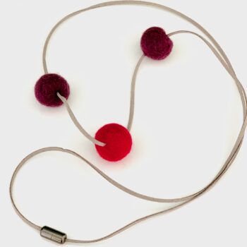 Halskette lang – pink-aubergine – Halsschmuck – 120 cm