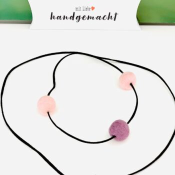 Halskette lang – rosa-lila – Halsschmuck – 120 cm