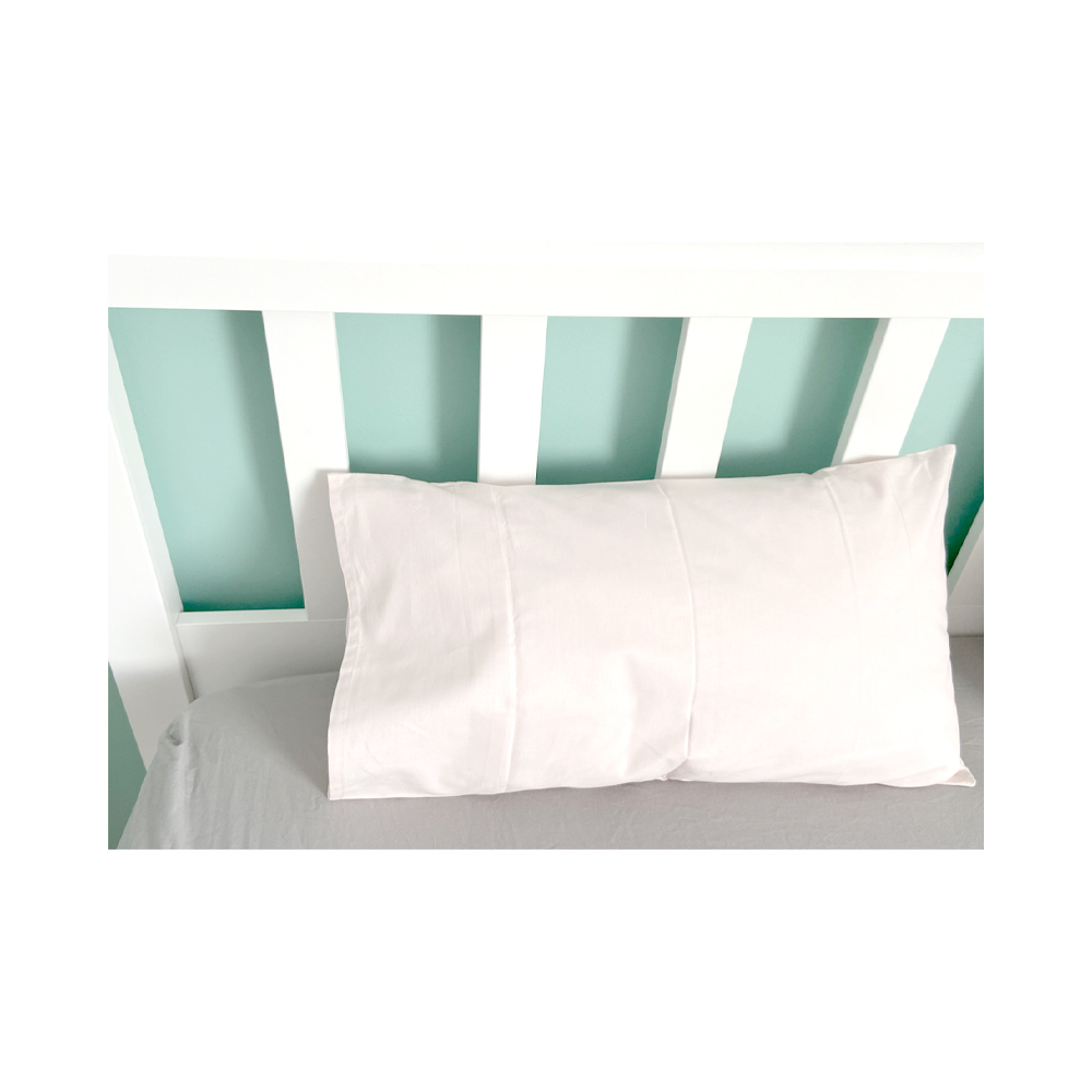 Kissenbezug 30x50 cm, Weiß, 100% Baumwolle - Kissenhülle/Kinderkissenhülle/Kopfkissenbezug – Bild 5