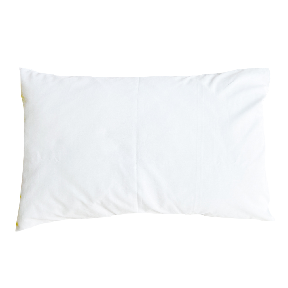 Kissenbezug 30x50 cm, Weiß, 100% Baumwolle - Kissenhülle/Kinderkissenhülle/Kopfkissenbezug