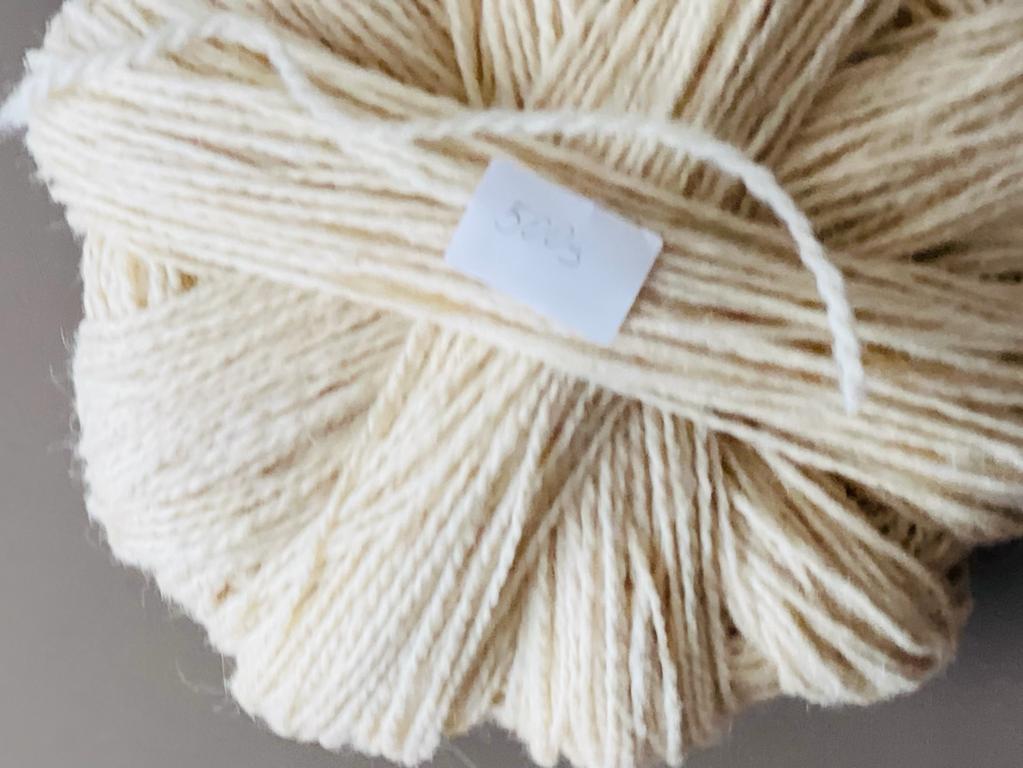 STRICKWOLLE - 100% Schurwolle 500 Gramm - NEU - hellbeige - ungewaschen – Bild 4