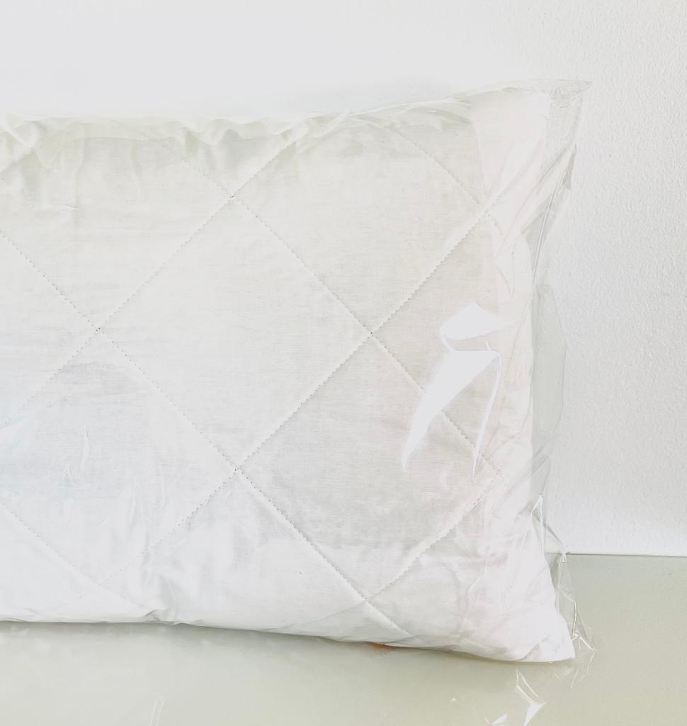 Kopfkissen 40x60 cm, 100% Baumwolle, Füllung: Schurwolle & Zirbenspäne – Bild 3