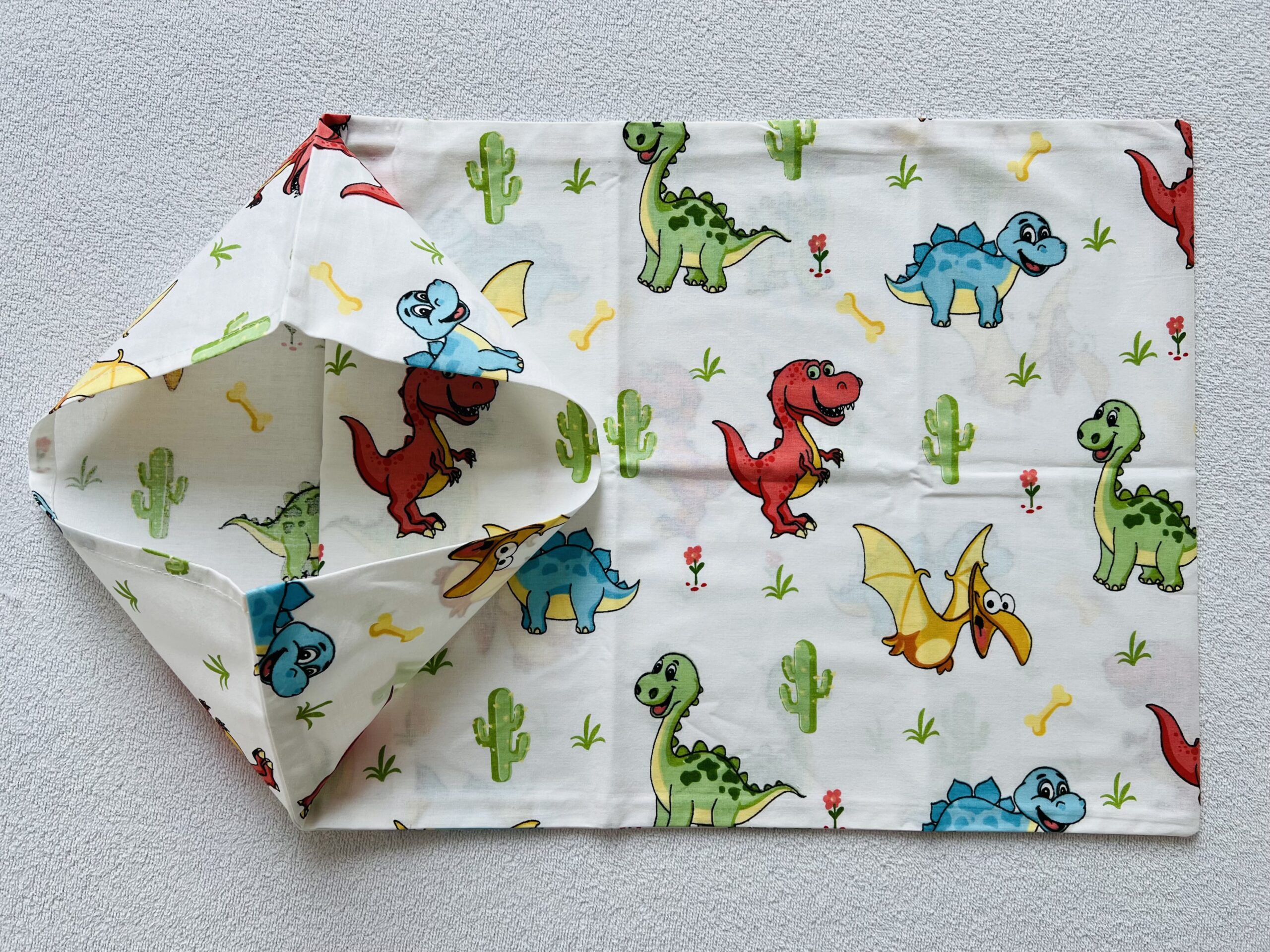 Kinderkissenbezug 30x50 cm, Dino2, 100% Baumwolle - Kissenhülle/Kinderkissenhülle/Kopfkissenbezug – Bild 6