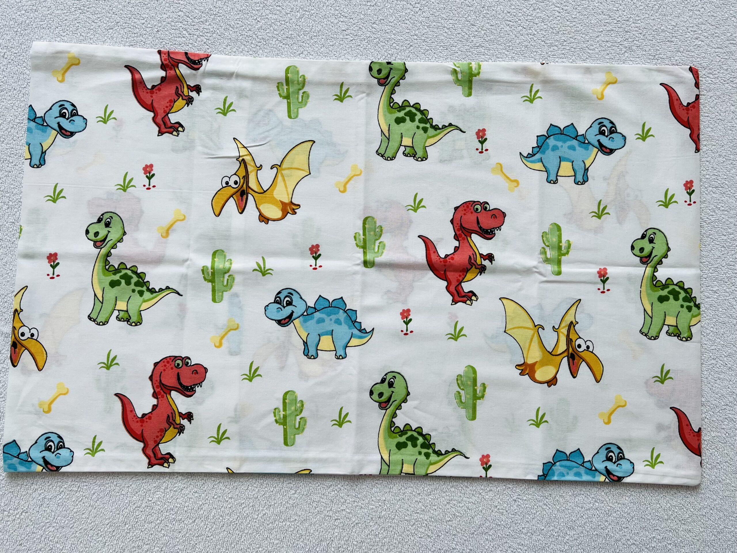 Kinderkissenbezug 30x50 cm, Dino2, 100% Baumwolle - Kissenhülle/Kinderkissenhülle/Kopfkissenbezug – Bild 5