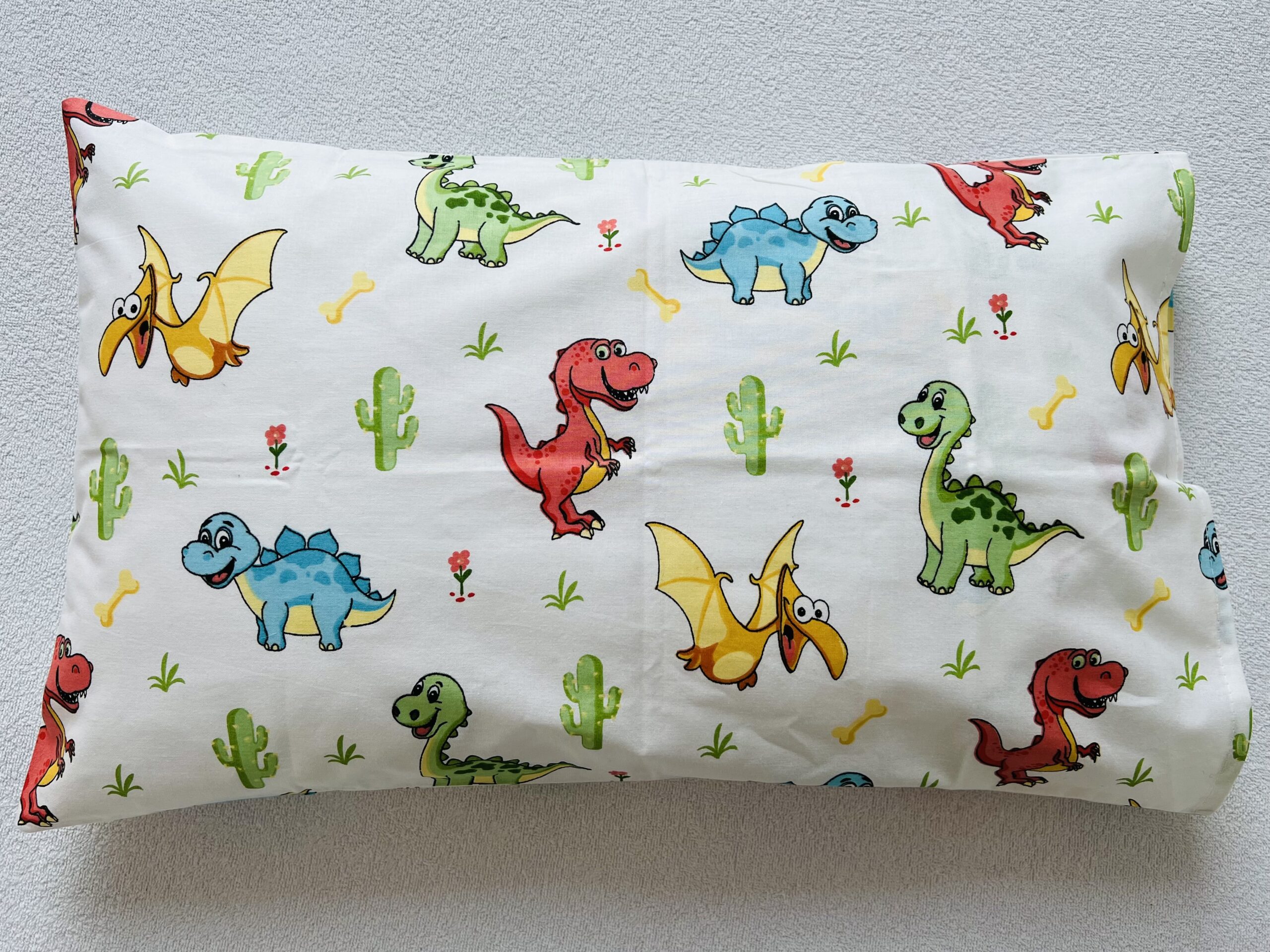 Kinderkissenbezug 30x50 cm, Dino2, 100% Baumwolle - Kissenhülle/Kinderkissenhülle/Kopfkissenbezug – Bild 3