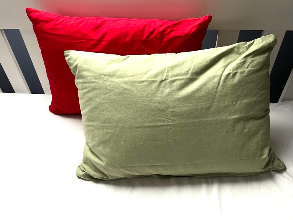 Kopfkissen 40x60 cm Pastell-Grün, Bezug 100% Baumwolle, Innenkissen 100% Baumwolle, Füllung: Federn – Bild 2