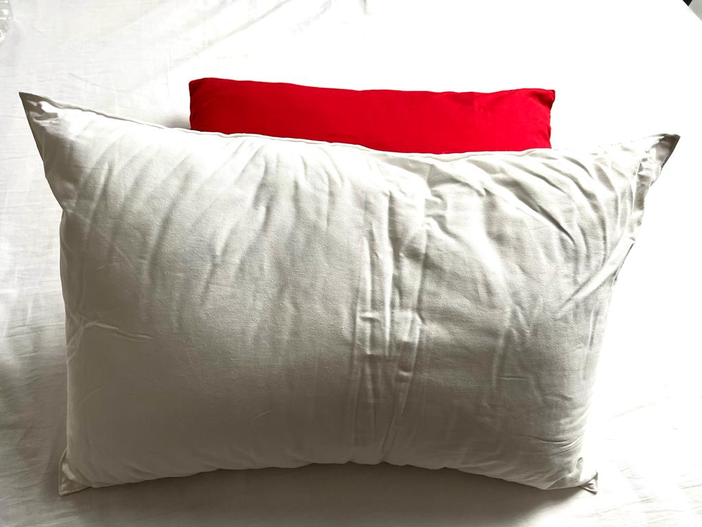 Kopfkissen 40x60 cm Rot, Bezug 100% Baumwolle – Bild 7