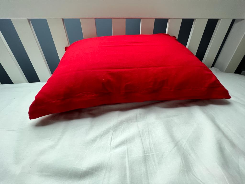 Kopfkissen 40x60 cm Rot, Bezug 100% Baumwolle – Bild 8