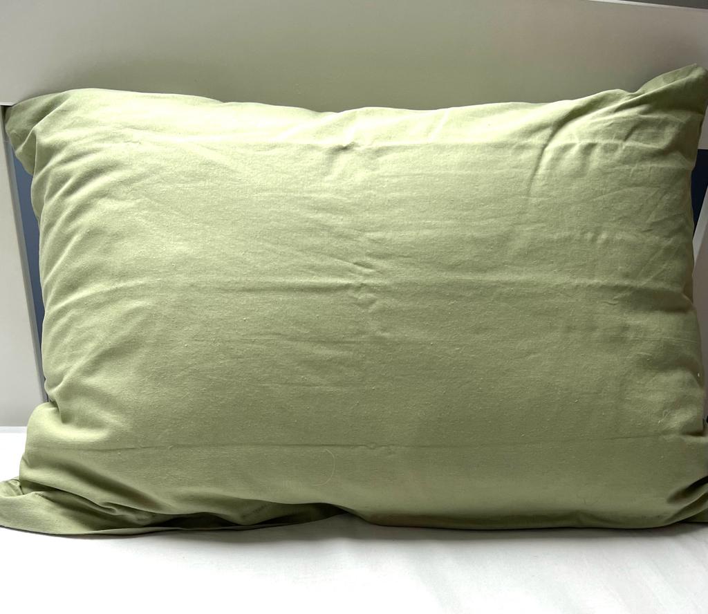 Kopfkissen 40x60 cm Pastell-Grün, Bezug 100% Baumwolle, Innenkissen 100% Baumwolle, Füllung: Federn