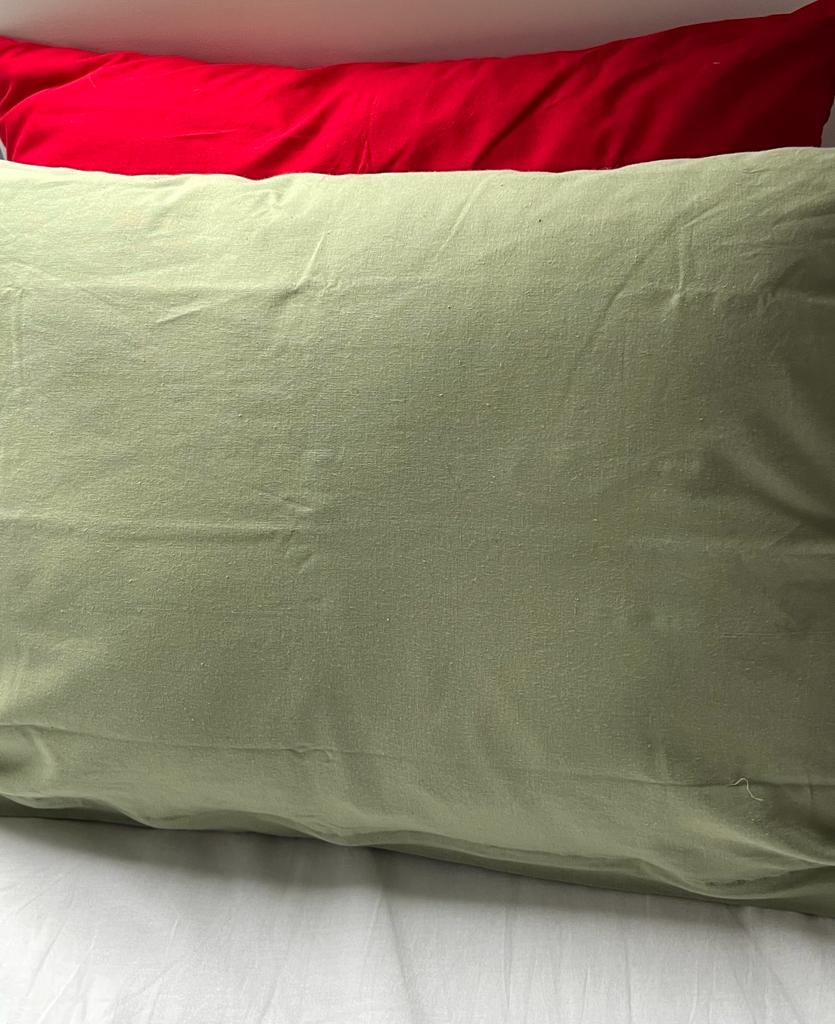 Kopfkissen 40x60 cm Pastell-Grün, Bezug 100% Baumwolle, Innenkissen 100% Baumwolle, Füllung: Federn – Bild 6