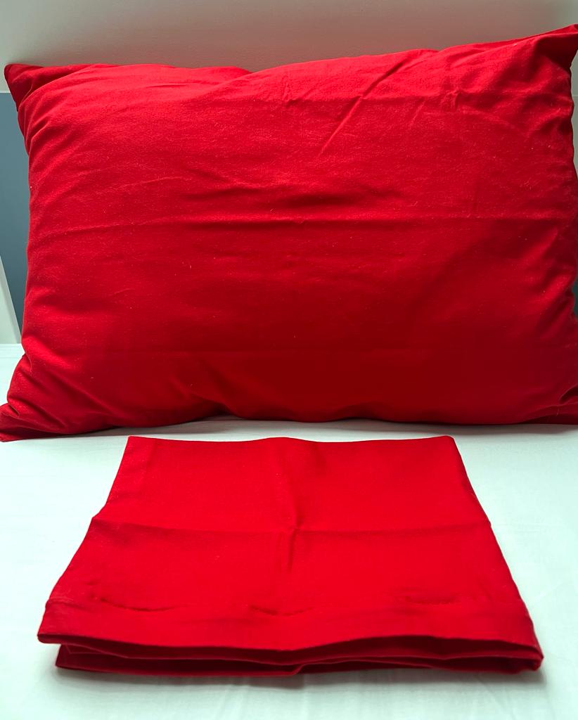 Kopfkissen 40x60 cm Rot, Bezug 100% Baumwolle – Bild 5