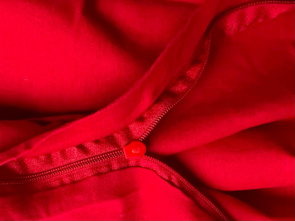 Kopfkissen 40x60 cm Rot, Bezug 100% Baumwolle – Bild 3